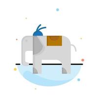 Elephant Animal Abstract Flat Color Icon Template vector