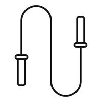 Jump rope icon, outline style vector