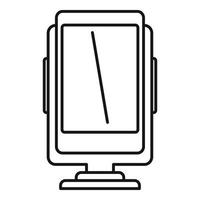 icono de accesorios del soporte del teléfono, estilo de contorno vector