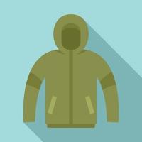 Fisherman wear icon, flat style vector