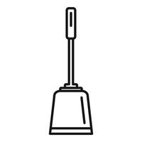 Toilet clean brush icon, outline style vector