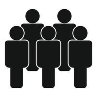 Audience group icon, simple style vector