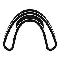 Mouth guard icon, simple style vector