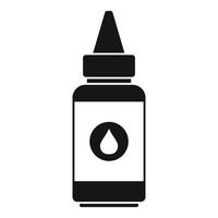 Hair dye bottle icon, simple style vector