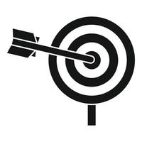 Company business target icon, simple style vector