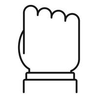 Life skills fist icon, outline style vector