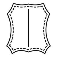 Jeans fabric texture icon, outline style vector