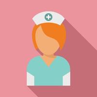 Nurse icon, flat style vector