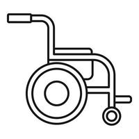 Side view wheelchair icon, outline style vector