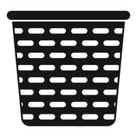 Handmade basket icon, simple style vector