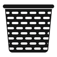 Handmade basket icon, simple style vector