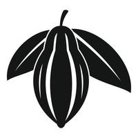 Cocoa plant icon, simple style vector