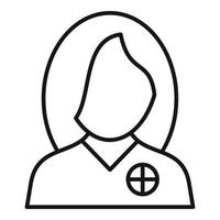 Pharmacist nurse icon, outline style vector