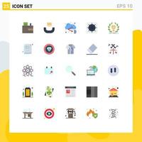 Set of 25 Modern UI Icons Symbols Signs for reward cup file award gears Editable Vector Design Elements