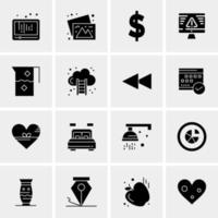 16 Universal Business Icons Vector Creative Icon Illustration to use in web and Mobile Related project