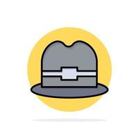 Hat Tourism Man Abstract Circle Background Flat color Icon vector