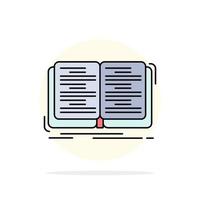 book education lesson study Flat Color Icon Vector