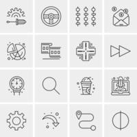 16 Universal Business Icons Vector Creative Icon Illustration to use in web and Mobile Related project