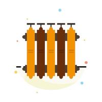 Radiator Heating Battery Warm Heat Abstract Flat Color Icon Template vector