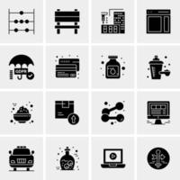 16 Universal Business Icons Vector Creative Icon Illustration to use in web and Mobile Related project