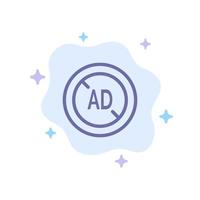 Ad Blocker Ad Blocker Digital Blue Icon on Abstract Cloud Background vector