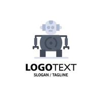 Cnc Robotics Technology Business Logo Template Flat Color vector