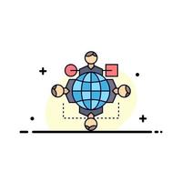 Function instruction logic operation meeting Flat Color Icon Vector