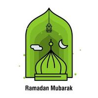 Ramadan Kareem concept banner vector illustration