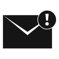 New mail letter icon, simple style vector