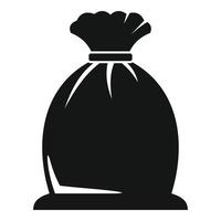 Rice sack icon, simple style vector