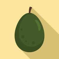 Organic avocado icon, flat style