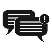 Chat notification icon, simple style vector