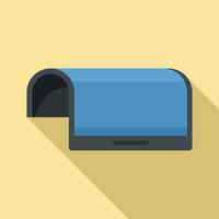 Flexible display device icon, flat style vector