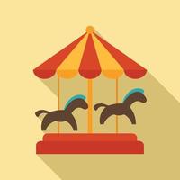 Carousel icon, flat style vector