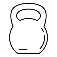 Sport kettlebell icon, outline style vector