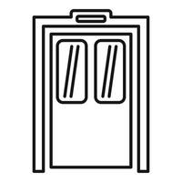 Open elevator icon, outline style vector