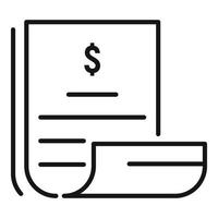 Millionaire papers icon, outline style vector