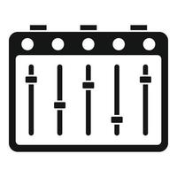 Dj equalizer icon, simple style vector