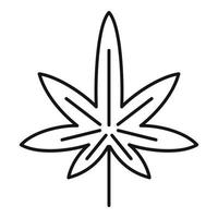 icono de adicción a la marihuana, estilo de esquema vector