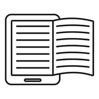Magazine ebook icon, outline style vector