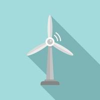 Wind turbine icon, flat style vector