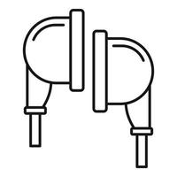 Dj earbuds icon, outline style vector