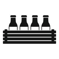 icono de caja de botella de leche, estilo simple vector