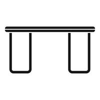 icono de mesa de campamento plegable, estilo simple vector
