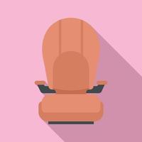 Isofix kid car seat icon, flat style vector