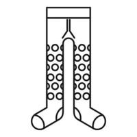 Dotted tights icon, outline style vector