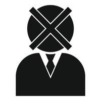Office unemployed man icon, simple style vector