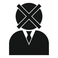 Office unemployed man icon, simple style vector