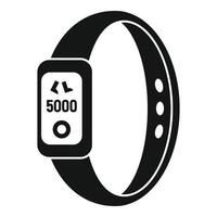 Heart rate smartwatch icon, simple style vector