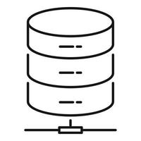Server data center icon, outline style vector